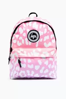 HYPE UNISEX Pink LEOPARD FADE CREST BACKPACK