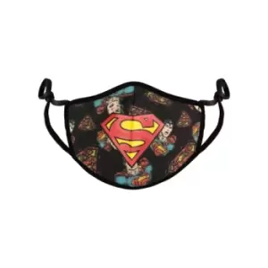 Superman Face Mask Comic Logo