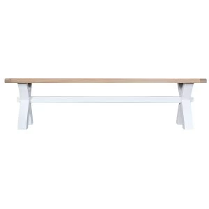 Robert Dyas Madera Small Cross Wooden Bench