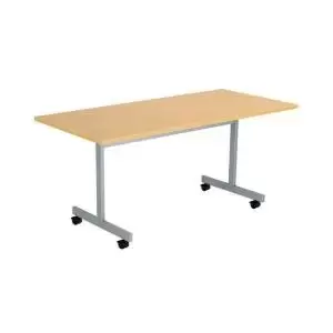 Jemini Rectangular Tilting Table 1600x700x730mm Nova OakSilver