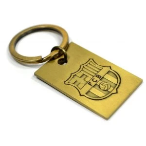 FC Barcelona Vintage Embossed Metal Keyring