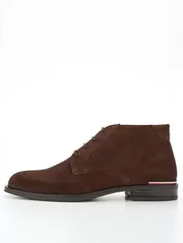 Tommy Hilfiger Core Rwb Hilfiger Suede L Boot, Brown, Size 42, Men