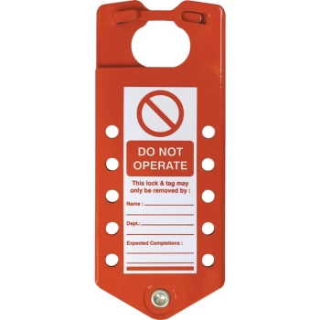 Aluminium Safety Lock Out Hasp & Label