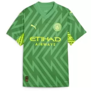 Puma Manchester City Goalkeeper Shirt 2023 2024 Juniors - Green