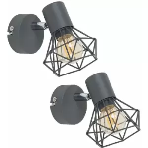 Minisun - 2 x 20849 blk Pewter Grey S/Light