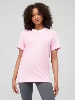 adidas Essentials 3 Stripes Boyfriend T-Shirt - Pink, Size XS, Women