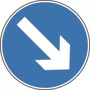 Keep Right Arrow - Classic Roll Up Traffic Sign (600MM)