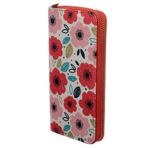 Poppy Fields Zip Around Large Wallet Purse