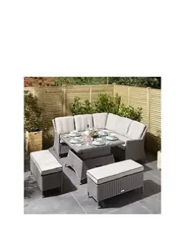 Rowlinson Prestbury Outdoor Corner Dining Set (Natural Stone)