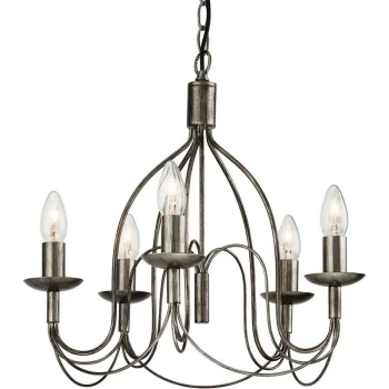 Firstlight - Regency - 5 Light Chandelier Antique Silver, E14