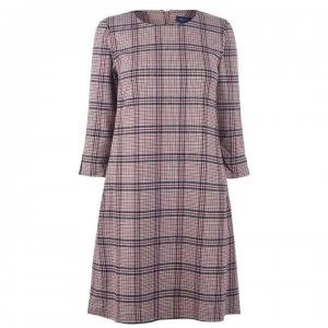 Gant Wool Check Dress - Warm Khaki