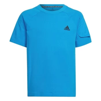 adidas Designed for Gameday T-Shirt Kids - Bright Blue