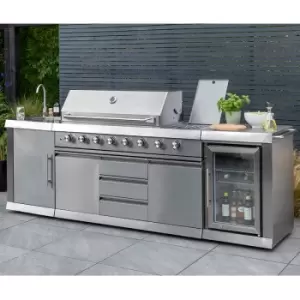 Norfolk Grills Absolute Pro 6 Burner Luxury Gas BBQ Grill + Kitchen