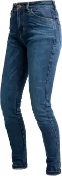 John Doe Luna High Mono Ladies Motorcycle Jeans, blue, Size 27 for Women, blue, Size 27 for Women