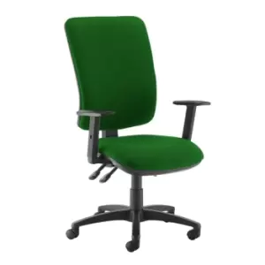 Dams MTO Senza Extra High Back Operator Chair with Adjustable Arms - Madura Gree