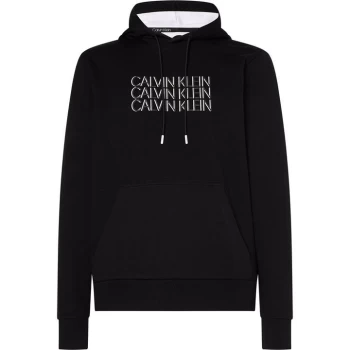 Calvin Klein Triple Logo Hoody - Ck Black