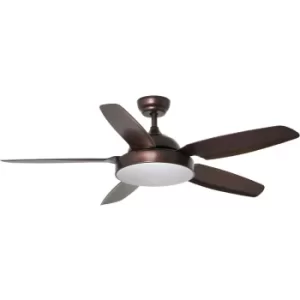 Faro Leyte LED Large Ceiling Fan Brown