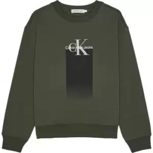 Calvin Klein Jeans Gradient Logo Sweatshirt - Green