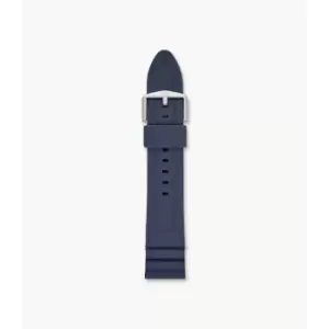 Fossil Mens 22Mm Light Silicone Watch Strap - Blue