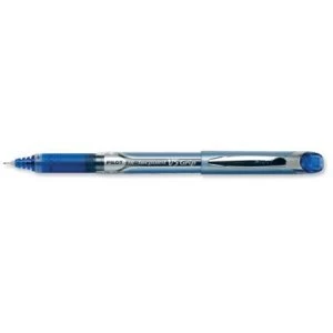 Pilot V5 Rollerball Pen Rubber Grip Needle Point 0.5mm Tip 0.3mm Line Blue Pack of 12 Pens