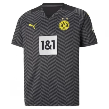 Puma Borussia Dortmund Away Shirt 2021 2022 Junior - Grey/Black