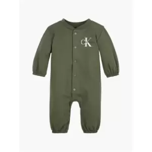 Calvin Klein Jeans Monogram Ls Bodysuit - Green