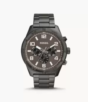 Fossil Men Brox Multifunction Smoke Stainless Steel Watch