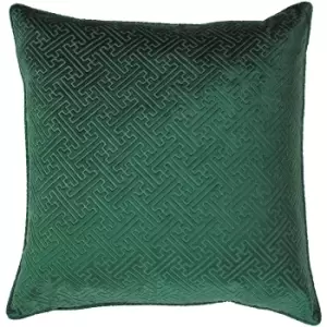 Paoletti Florence Cushion Cover (One Size) (Emerald Green)