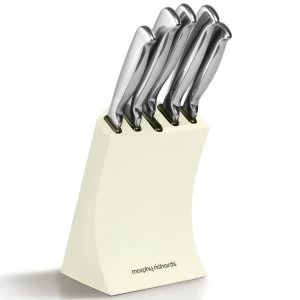 Morphy Richards Accents 5 Piece Knife Block - Cream