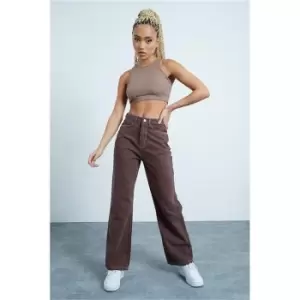 I Saw It First Chocolate Wide Leg Jeans - Brown