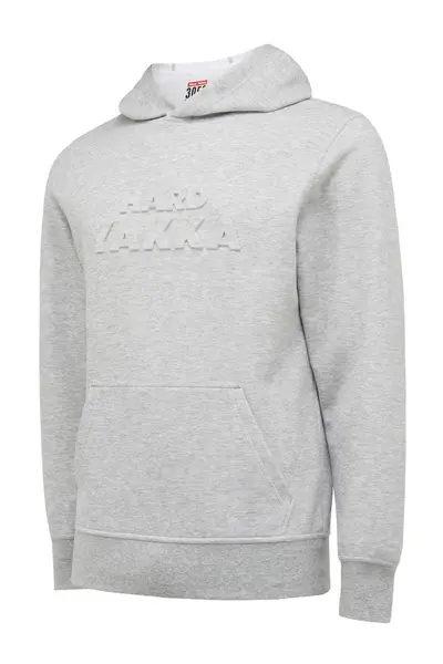 Hard Yakka Embossed Pullover Hoodie Light Grey