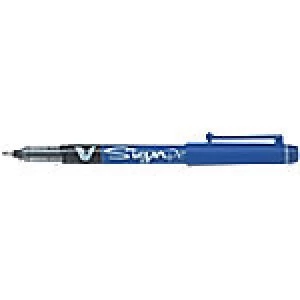 Pilot V Sign Pen Medium 0.6mm Blue Pack of 12