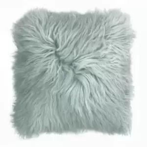 Mongolian Sheepskin Cushion Blue Blush, Blue Blush / 40 x 40cm / Polyester Filled