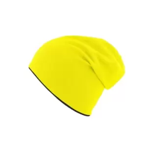 Atlantis Extreme Reversible Jersey Slouch Beanie (One Size) (Safety Yellow/Black)