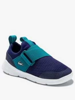 Lacoste Younger Boys LT Dash 0120 Slip Trainer - Blue, Size 7 Younger