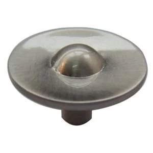 BQ Satin Nickel Effect Round Furniture Knob Pack of 1