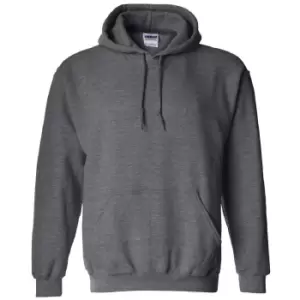 Gildan Heavy Blend Adult Unisex Hooded Sweatshirt / Hoodie (L) (Dark Heather)