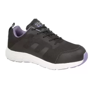 Grafters Womens/Ladies Toe Capped Safety Trainers (7 UK) (Black/Lilac)