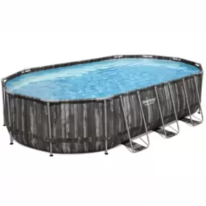 Bestway Power Steel Wood Effect Polyvinyl Chloride (Pvc) & Steel Pool (W) 3.66M X (L) 6.1M