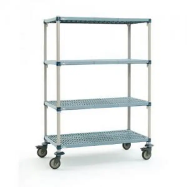 Metromax Q Polymer Shelving, Mobile, 4 Shelves, 1895 H x 1525 W x 610D (mm)