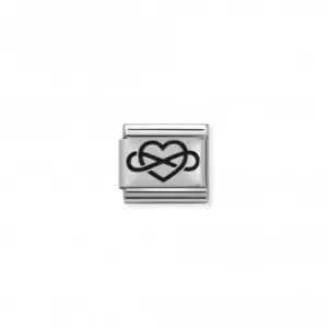 Nomination Composable Classic Oxidized Silver Infinity Link 330102/05