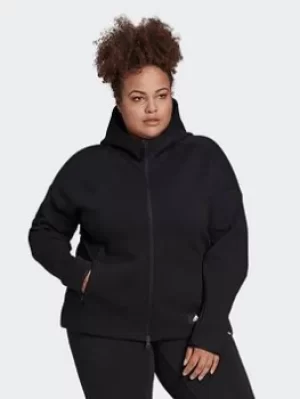 adidas Sportswear Mission Victory Full-zip Hoodie (plus Size), Black, Size 2X, Women