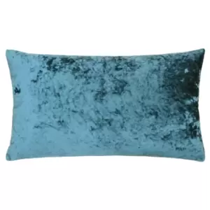 Verona Crushed Velvet Rectangular Cushion Teal