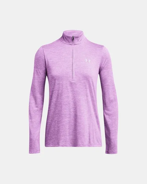 Under Armour Tech Half Zip Top Womens Performance Tracksuit Tops 10 (S) Purple 34018178350