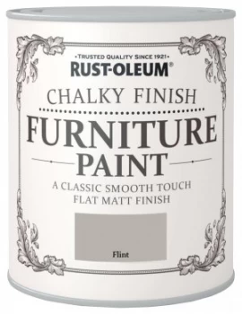 Rust-Oleum Chalky Matt Furniture Paint 750ml - Flint