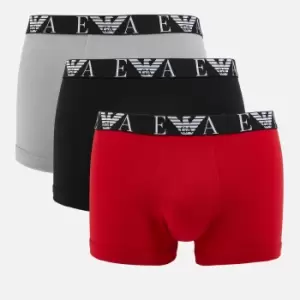 Emporio Armani Three-Pack Stretch-Cotton Jersey Boxer Trunk - S