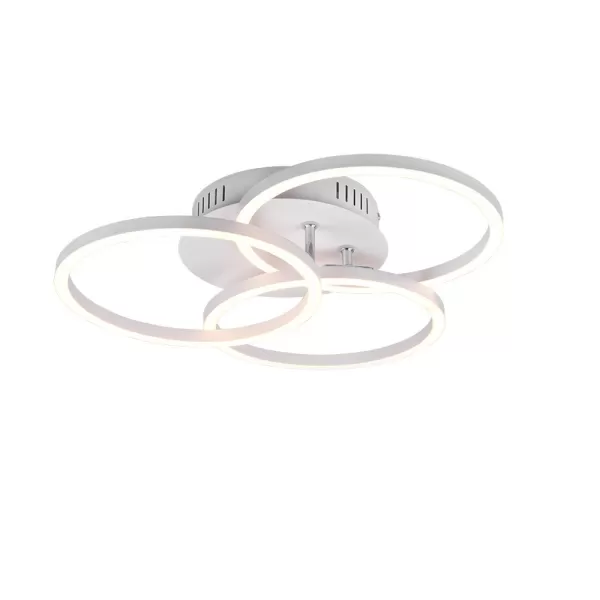 Circle Modern LED Semi Flush Light White Matt 2700-6000K Remote control