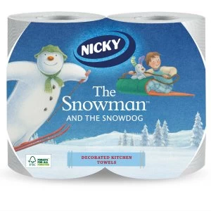 Nicky The Snowman 2-Ply Kitchen Roll - Pack of 2