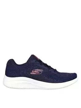 Skechers Ultra Flex 3.0 Best Time Trainers, Navy, Size 4, Women