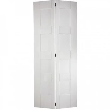 LPD Shaker 4 Panel White Primed Internal Bi-fold Door - 1981mm x 762mm (78 inch x 30 inch)